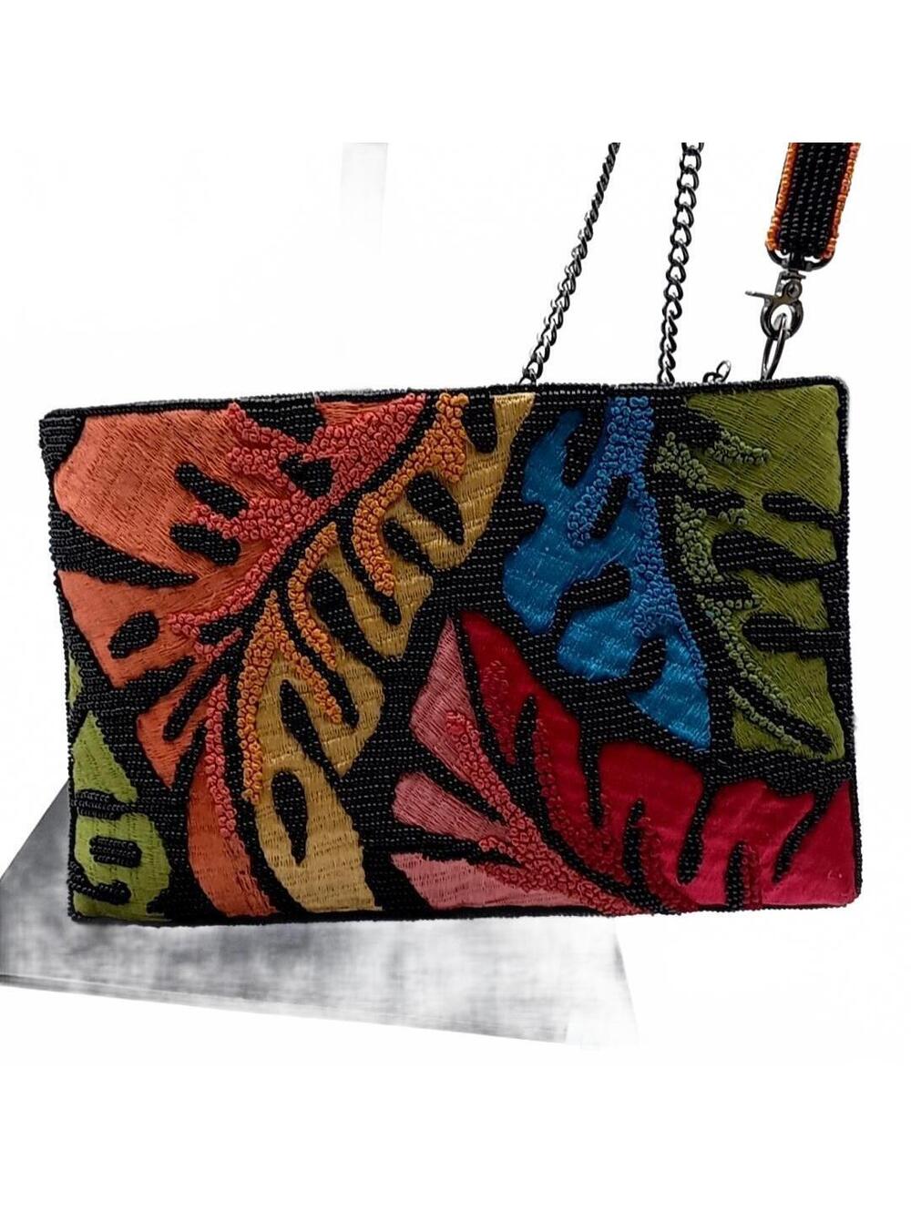 Mary Frances Beaded Evening Crossbody Bag Handbag Embellished Clutch
